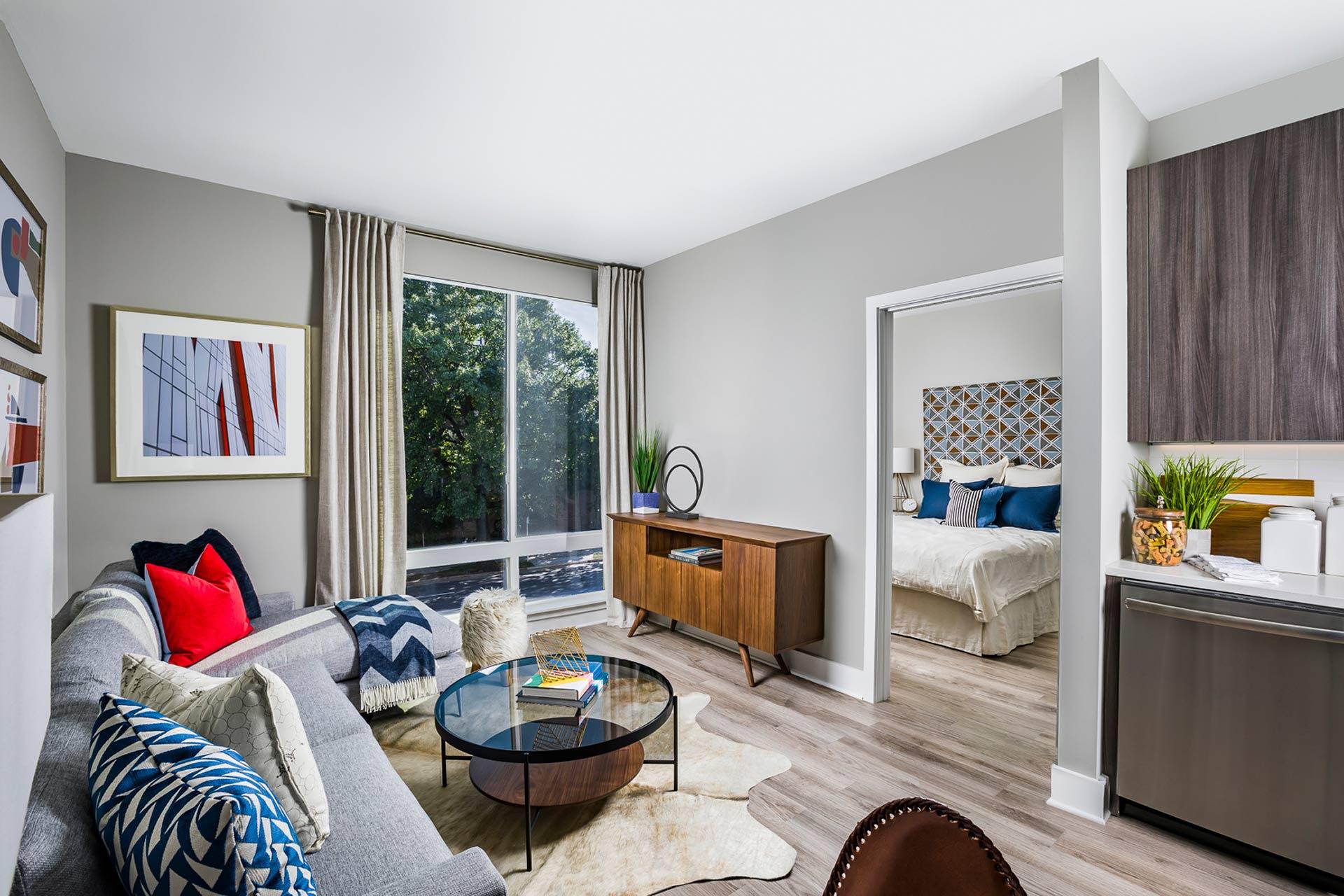 Whether you pick a waterside or treelined view, there is an apartment for you.